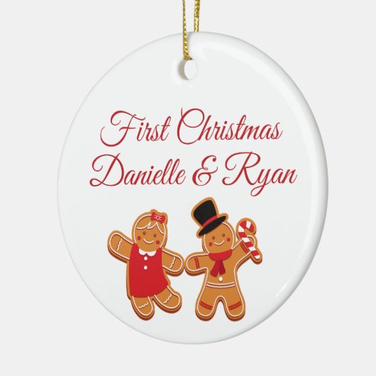 Gingerbread Paar Ornament (Links)