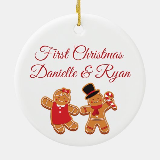 Gingerbread Paar Ornament (Achterkant)