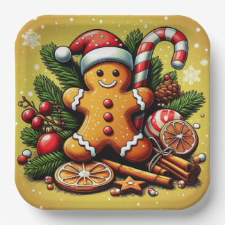 Gingerbread papier bord! papieren bordje