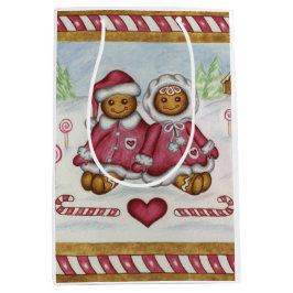 Gingerbread pepermunt geschenkzak medium cadeauzakje