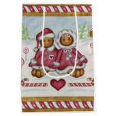 Gingerbread pepermunt geschenkzak medium cadeauzakje (Achterkant)