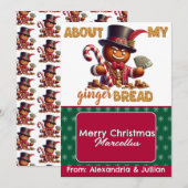 Gingerbread Pimp Funny Christmas Gift Kaart Holder (Voorkant / Achterkant)