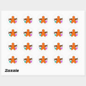 Gingerbread Puppet Master Controlling Characters Ronde Sticker (Vel)