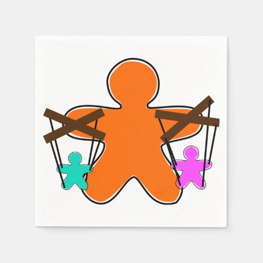 Gingerbread Puppet Master Controlling Characters Servet (Voorkant)