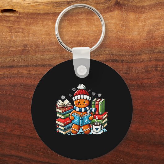 Gingerbread Reading Teacher Bookish Library Kids U Sleutelhanger (Voorkant)