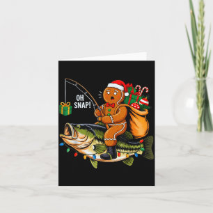 Gingerbread Riding B Vis Christmas Vissen Xmas P Kaart