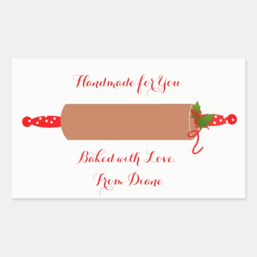 Gingerbread Rolling Pin Stickers (Voorkant)