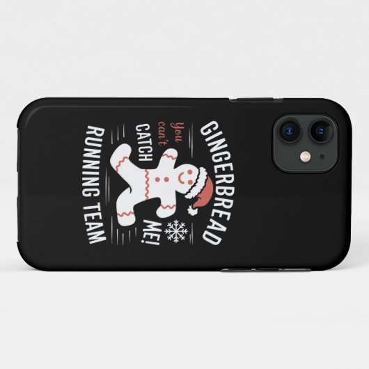 Gingerbread Running Team Christmas Humor Case-Mate iPhone Case (Achterkant (horizontaal))