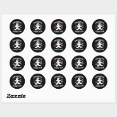 Gingerbread Running Team Christmas Humor Ronde Sticker (Vel)