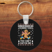 Gingerbread Running Team Christmas Run Runner Funn Sleutelhanger (Voorkant)