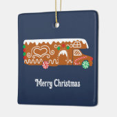 Gingerbread RV Klasse C Camper Foto Kerstmis Keramisch Ornament (Links)