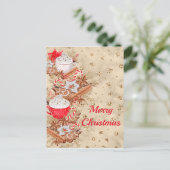 Gingerbread Santa Cookies Vrolijk kerstfeest Briefkaart (Staand voorkant)