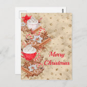 Gingerbread Santa Cookies Vrolijk kerstfeest Briefkaart (Voorkant / Achterkant)