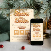Gingerbread Save the Date Christmas Winter Party Kaart