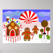 Gingerbread Scene Print, Value Poster (mat) (Voorkant)
