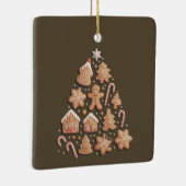 Gingerbread Schattigee kerstboom winterbakker Keramisch Ornament (Rechts)