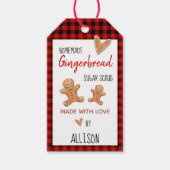 Gingerbread Scrub 🍪 Cadeau Labels met Buffalo Pla Cadeaulabel (Voorkant)