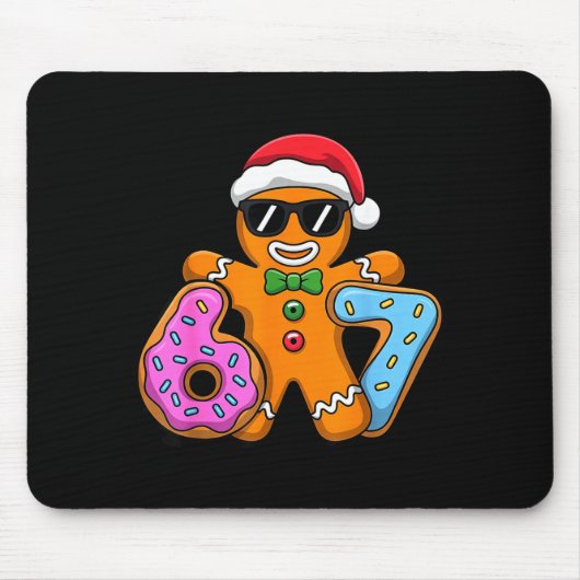 Gingerbread Six Seven 67 Ice Cream Drip Christmas Muismat (Voorkant)