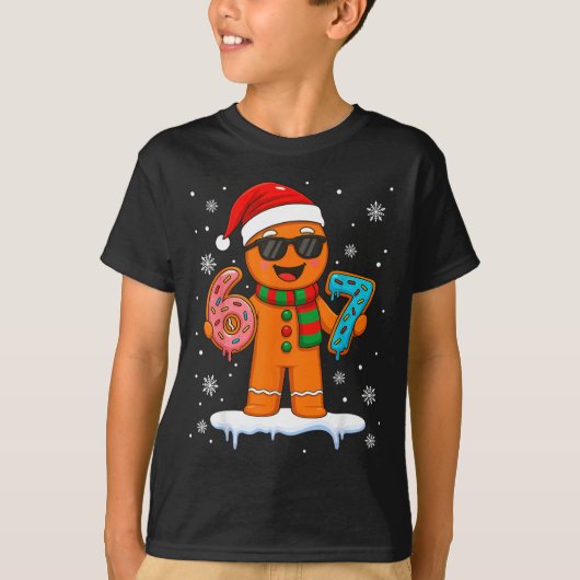 Gingerbread Six Seven 67 Meme 6 7 Funny Christmas T-shirt (Voorkant)