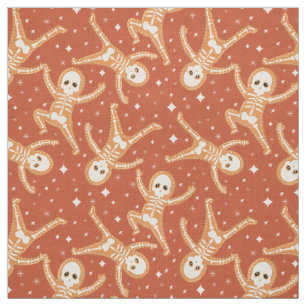 Gingerbread Skeletons op Halloween sinaasappel Stof