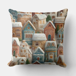Gingerbread Sneeuwvorst Dorpslandschap Kussen
