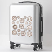 Gingerbread Snowflakes Vinyl Sticker Blad (Koffer)