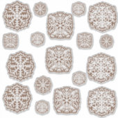 Gingerbread Snowflakes Vinyl Sticker Blad (Voorkant)