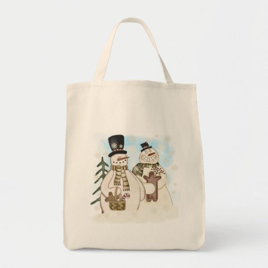 Gingerbread Snowmen T-shirts en cadeaus Tote Bag (Voorkant)