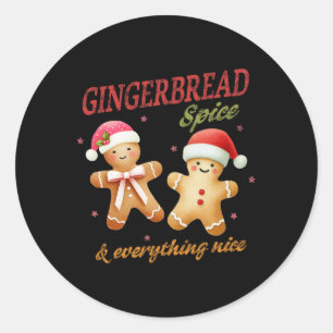 Gingerbread Spice &amp; Alles Mooie Kerst Ronde Sticker