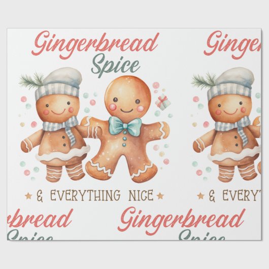 Gingerbread Spice en alles Mooi Cadeaupapier (Vlak)