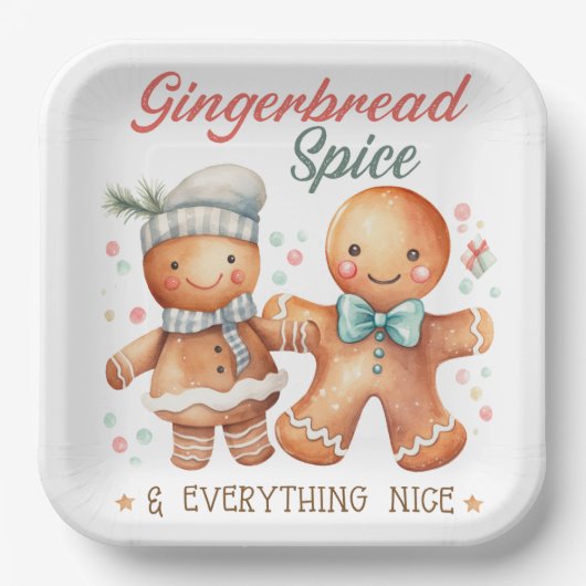 Gingerbread Spice en alles Mooi Papieren Bordje (Voorkant)