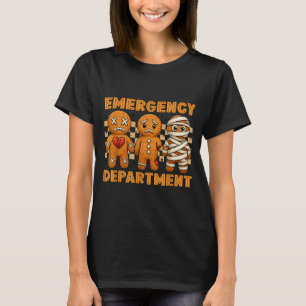 Gingerbread Spoedeisende Hulp Kerstverpleegster D T-shirt