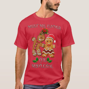 Gingerbread stel ontmoet me onder de maretak t-shirt