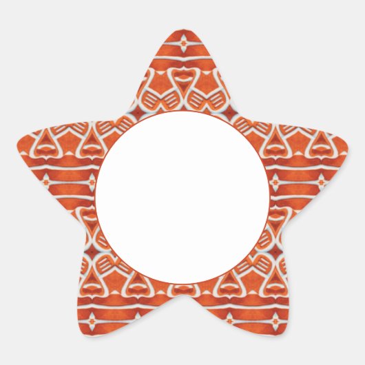 GINGERBREAD Ster Mat Stickers (Voorkant)