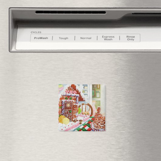 GINGERBREAD SURPRISE Carré Magnet (In Situ (Lave-vaisselle))