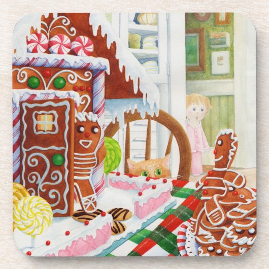 GINGERBREAD SURPRISE Dessous de verre en plastique (Devant)