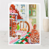 GINGERBREAD SURPRISE Grande carte de Noël (Dos)