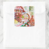 GINGERBREAD SURPRISE Grands Stickers Carrés (Sac)