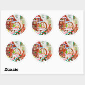 GINGERBREAD SURPRISE Grands Stickers Rond (Feuille)