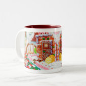 GINGERBREAD SURPRISE Maroon Mug à deux tons (Devant gauche)