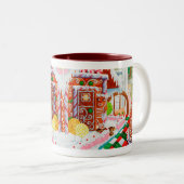 GINGERBREAD SURPRISE Maroon Two-Tone Mok (Voorkant rechts)