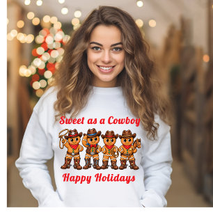 Gingerbread Sweet Cowboy Xmas Cookies T-Shirt