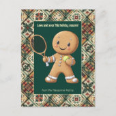 Gingerbread Tennis Grand Slam 🎾🎄aangepaste tekst Feestdagenkaart (Voorkant)