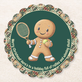 Gingerbread Tennis Grand Slam 🎾🎄aangepaste tekst Kartonnen Onderzetters