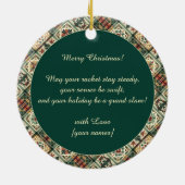 Gingerbread Tennis Grand Slam 🎾🎄aangepaste tekst Keramisch Ornament (Achterkant)