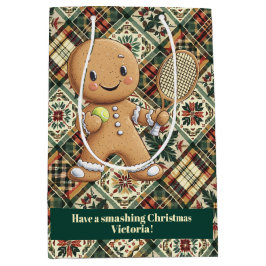 Gingerbread Tennis Grand Slam 🎾🎄aangepaste tekst Medium Cadeauzakje