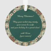 Gingerbread Tennis Grand Slam 🎾🎄aangepaste tekst Ornament (achterkant)