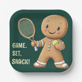 Gingerbread Tennis Grand Slam 🎾🎄aangepaste tekst Papieren Bordje