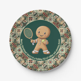 Gingerbread Tennis Grand Slam 🎾🎄aangepaste tekst Papieren Bordje