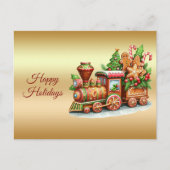 Gingerbread Train Holiday Briefkaart (Voorkant)